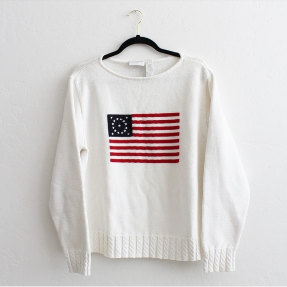Liz Claiborne Sweaters - SALE! PRE-OWNED LIZ CLAIBORNE SWEATER W/ US FLAG
